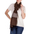 Cotton blend scarf, 'Espresso Mountain' - Cotton blend scarf