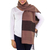 Cotton blend scarf, 'Rosewood Mountain' - Collectible Women's Geometric Blend Scarf (image 2a) thumbail