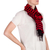 Cotton scarf, 'Red Totonicapan Diamonds' - Cotton scarf (image 2d) thumbail