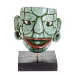 Jade mask, 'Maya Lord of El Naranjo' (large) - Jade Maya Archaeology Museum Replica Maya Mask