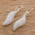 Lilac jade dangle earrings, 'Floating in the Breeze' - Collectible Sterling Silver Dangle Jade Earrings (image 2b) thumbail