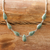 Jade pendant necklace, 'Pale Green Tears' - Handcrafted Modern Sterling Silver Pendant Jade Necklace (image 2) thumbail