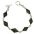 Jade link bracelet, 'Dark Forest Diamonds' - Jade link bracelet thumbail