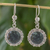 Jade dangle earrings, 'Dark Forest Princess' - Jade dangle earrings thumbail