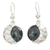 Jade dangle earrings, 'Place of the Moon' - Guatemalan Jade Dangle Earrings thumbail