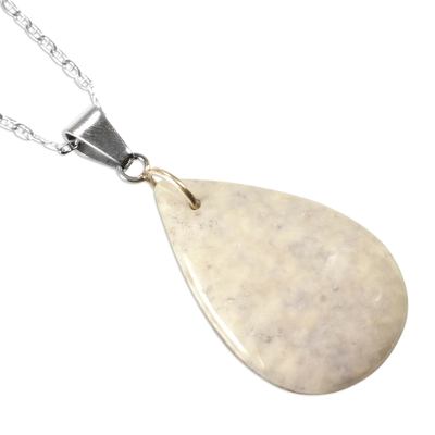 Jade pendant necklace, 'Forest Lilac' - Jade pendant necklace