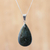 Jade pendant necklace, 'Dark Forest Tears' - Jade pendant necklace thumbail