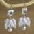 Jade flower earrings, 'Coban Bloom' - Jade flower earrings thumbail