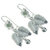 Jade flower earrings, 'Coban Bloom' - Jade flower earrings (image 2b) thumbail