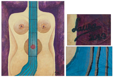'Guitar' - Acrylic Surrealist Musical Instrument Painting
