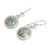Jade dangle earrings, 'Mixco Moon' - Hand Made Sterling Silver Dangle Jade Earrings (image 2d) thumbail