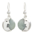 Jade dangle earrings, 'Face of the Moon' - Jade dangle earrings thumbail