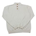Men's cotton sweater, 'Ivory Comfort' - Men's cotton sweater