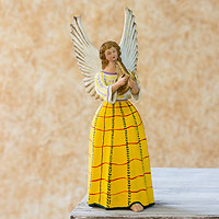 Ceramic figurine, 'Angel from San Pedro Sacatepequez' - Ceramic figurine