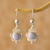 Jade dangle earrings, 'Lilac Clover' - Jade dangle earrings thumbail