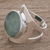 Reversible jade cocktail ring, 'Dual Spirit' - Handmade Modern Reversible Jade Cocktail Ring thumbail