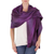 Rayon shawl, 'Purple Ethereal Inspiration' - Unique Bamboo fibre Shawl (image 2a) thumbail