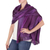 Rayon shawl, 'Purple Ethereal Inspiration' - Unique Bamboo fibre Shawl (image 2c) thumbail