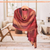 Rayon chenille shawl, 'Maya Firebird' - Unique Rayon Chenille Shawl thumbail