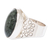 Men's jade ring, 'Verdant Night' - Men's Modern Sterling Silver Single Stone Jade Ring (image 2c) thumbail