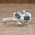 Jade ring, 'Scurrying Lizard' - Women's Jade Ring Sterling Silver Artisan Jewelry (image 2) thumbail