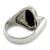 Jade cocktail ring, 'Night Cosmos' - Artisan Crafted Black Jade and Silver Cocktail Ring (image 2c) thumbail