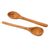 Cedar wood serving spoons, 'Exquisite Nature' (pair) - Cedar Wood Serving Spoons (Pair)