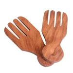 Cedar wood salad servers, 'Bountiful' (pair) - Cedar Salad Servers (Pair)