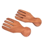 Cedar wood salad servers, 'Bountiful' (pair) - Cedar Salad Servers (Pair)