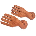 Cedar wood salad servers, 'Bountiful' (pair) - Cedar Salad Servers (Pair)