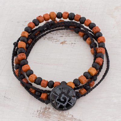 Men S Ceramic And Wood Stretch Jade Bracelet Set Of 3 Hunab Ku Men S Jade And Ceramic Bracelets Hunab Ku Protection Set Of 3