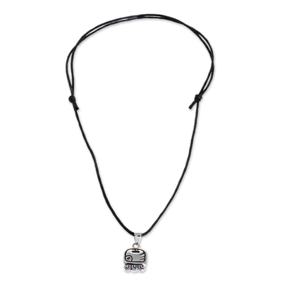 Collar colgante de plata de ley, 'Energy Nahual' - Collar colgante de plata de ley Nahual