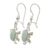 Light green jade dangle earrings, 'Marine Turtles' - Light green jade dangle earrings (image 2b) thumbail