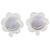 Jade button earrings, 'Lilac Clover' - Jade Button Earrings thumbail