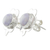 Jade button earrings, 'Lilac Clover' - Jade button earrings (image 2c) thumbail
