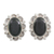 Jade button earrings, 'Dark Green Princess of the Forest' - Jade button earrings (image 2a) thumbail
