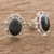 Jade button earrings, 'Dark Green Princess of the Forest' - Jade button earrings (image 2b) thumbail