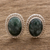 Jade stud earrings, 'Dark Mystique' - Jade stud earrings thumbail