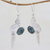 Jade dangle earrings, 'Quetzal Flight' - Handcrafted Sterling Silver Dangle Jade Bird Earrings (image 2b) thumbail