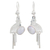 Lilac jade dangle earrings, 'Quetzal Flight' - Lilac Jade Bird Dangle Earrings thumbail