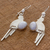 Lilac jade dangle earrings, 'Quetzal Flight' - Lilac Jade Bird Dangle Earrings