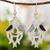 Jade dangle earrings, 'Quetzal In Love' - Jade dangle earrings (image 2) thumbail