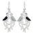 Jade dangle earrings, 'Quetzal In Love' - Jade dangle earrings thumbail