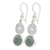 Light green jade dangle earrings, 'Spiral of Life' - Light green jade dangle earrings (image 2c) thumbail