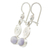 Lilac jade dangle earrings, 'Spiral of Life' - Lilac Jade Dangle Earrings (image 2b) thumbail