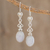Lilac jade dangle earrings, 'Love Poem' - Lilac jade dangle earrings (image 2) thumbail