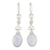 Lilac jade dangle earrings, 'Love Poem' - Lilac jade dangle earrings thumbail
