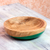 Wood bowl, 'Spicy Green' (medium) - Dip Painted Hand Carved Wood Bowl (Medium) (image 2b) thumbail