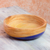 Wood bowl, 'Spicy Blue' (medium) - Dip Painted Hand Carved Wood Bowl (Medium) (image 2c) thumbail