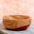 Wood bowl, 'Spicy Red' (large) - Dip Painted Hand Carved Wood Bowl (large)
